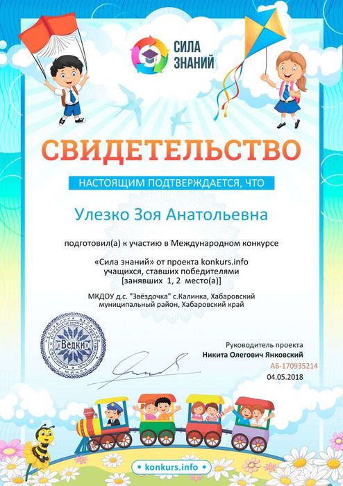Свидетельство о подготовке победителей konkurs.info №170935214 - копия